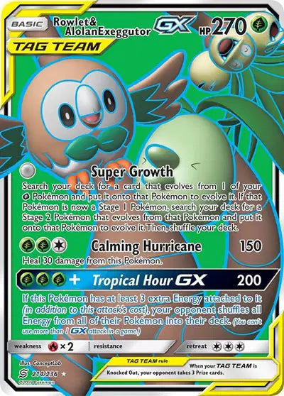 Rowlet & Alolan Exeggutor 214/236 - NM
