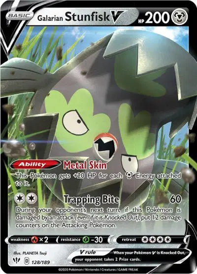 Galarian Stunfisk V 128/189 - NM