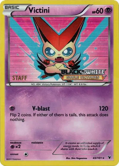 Victini 43/101 STAFF  Prerelease - MP