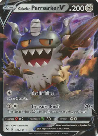 Galarian Perrserker V 129/196 - NM