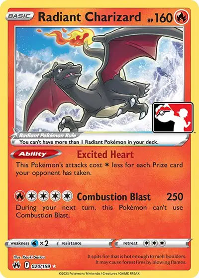 Radiant Charizard (Prize Pack) 020/159 - NM