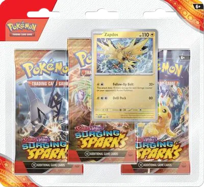 Surging Sparks 3-Pack Blister (Zapdos)