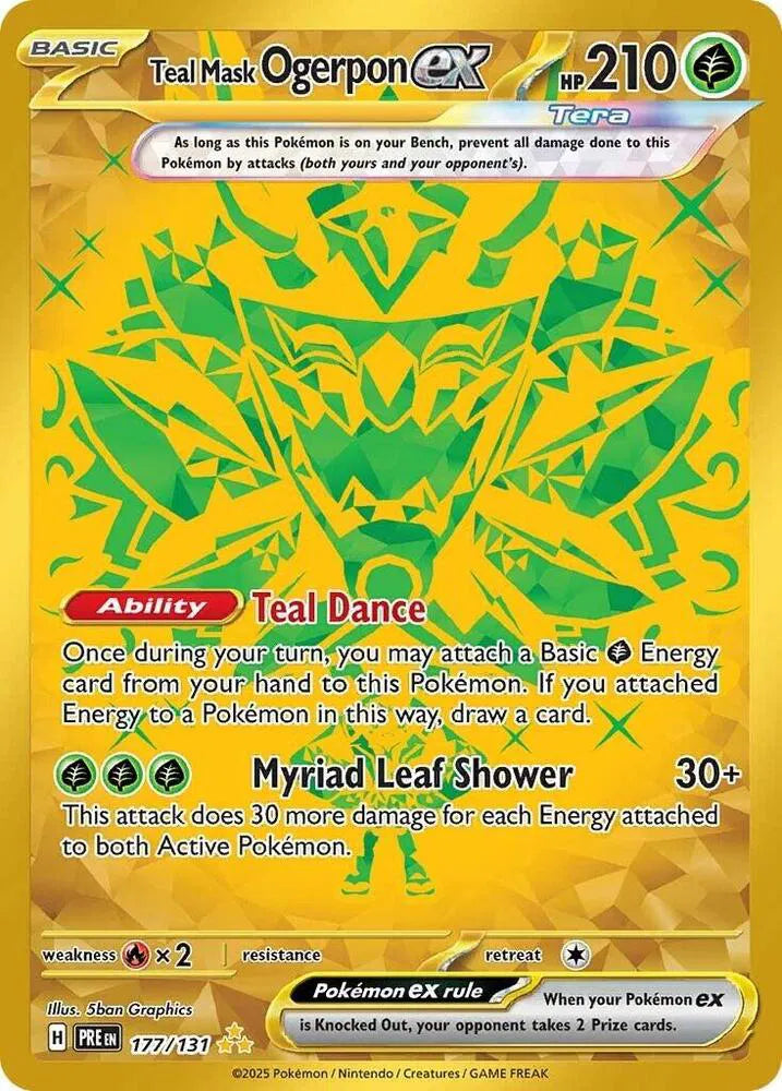 Teal Mask Ogerpon EX 177/131 - NM