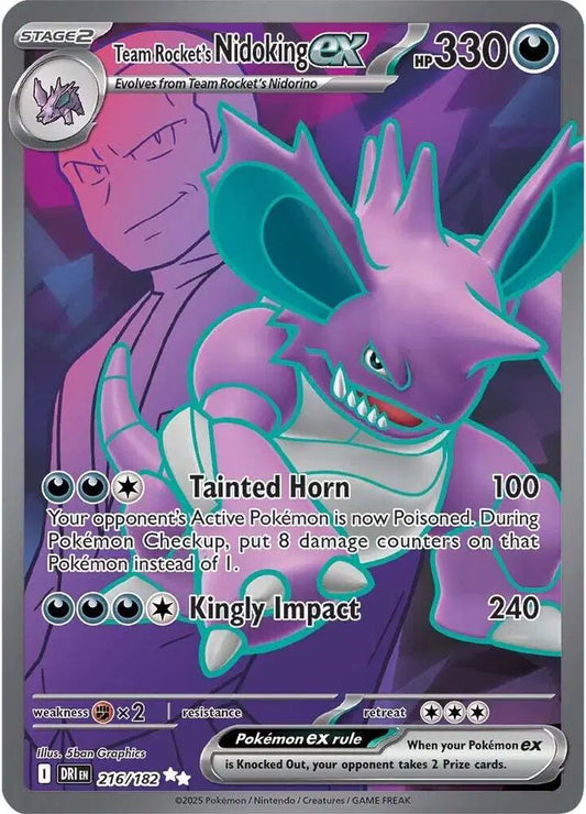 Team Rocket's Nidoking EX 216/182 - NM