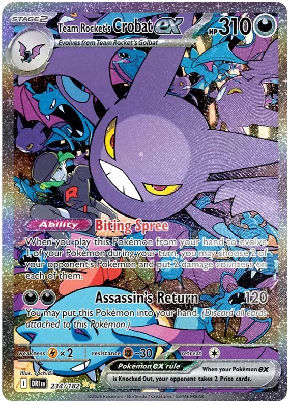 Team Rocket's Crobat EX 234/182 - NM
