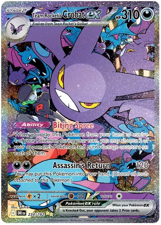 Team Rocket's Crobat EX 234/182 - NM