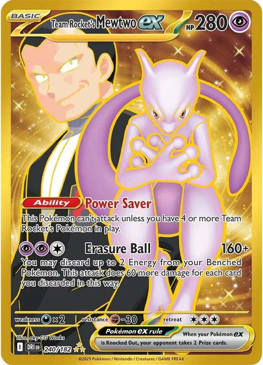 Team Rocket's Mewtwo EX 240/182 - NM