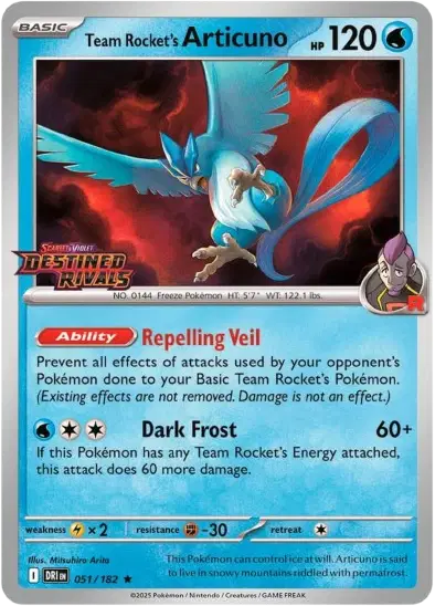 Team Rocket's Articuno 051/182 - SEALED