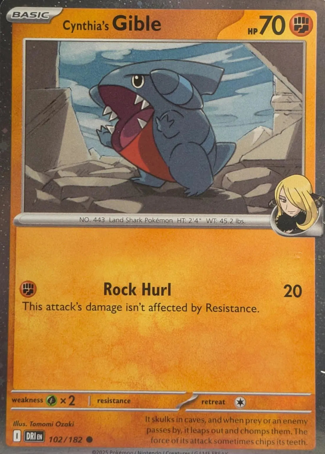 Cynthia's Gible (Cosmos Holo) (102/182) (MCAP)