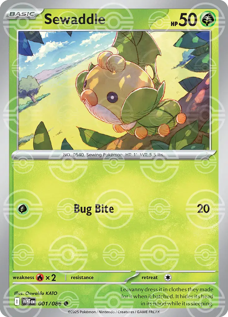 Sewaddle (Poke Ball Pattern) (001/086) (WHT)