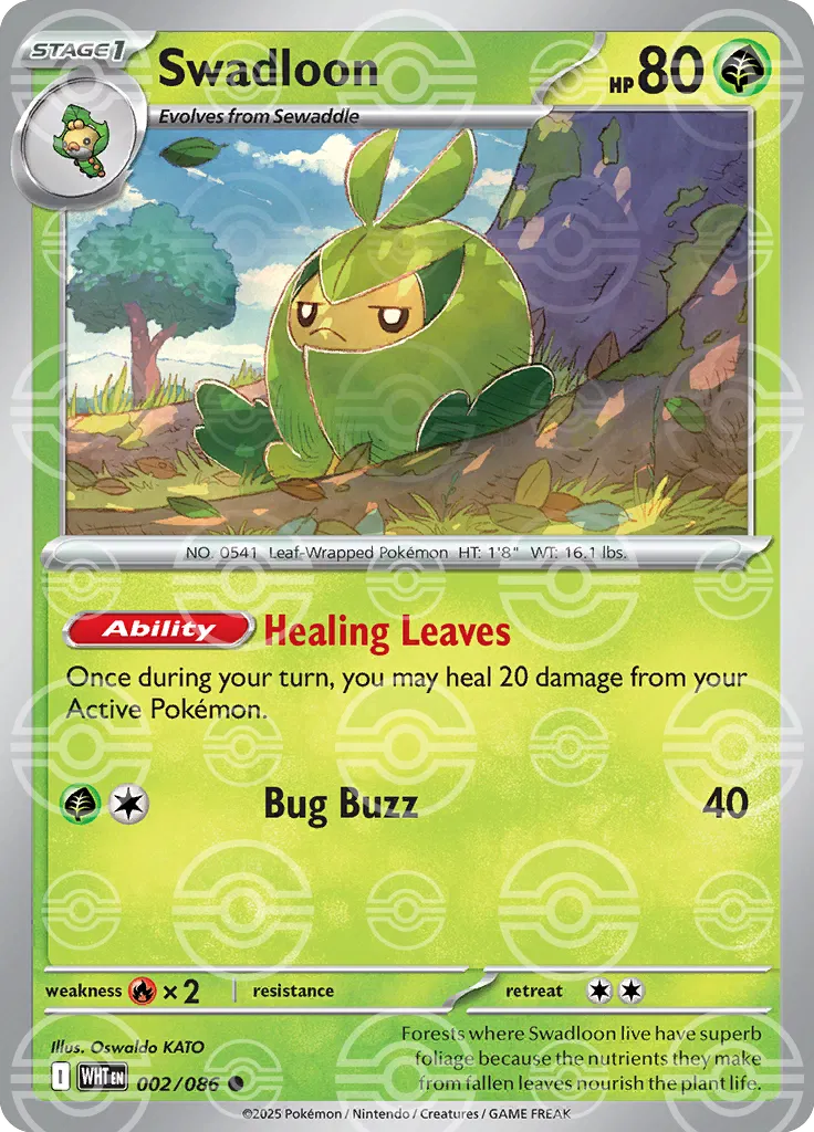 Swadloon (Poke Ball Pattern) (002/086) (WHT)