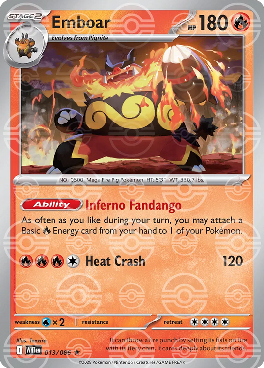 Emboar (Poke Ball Pattern) (013/086) (WHT)