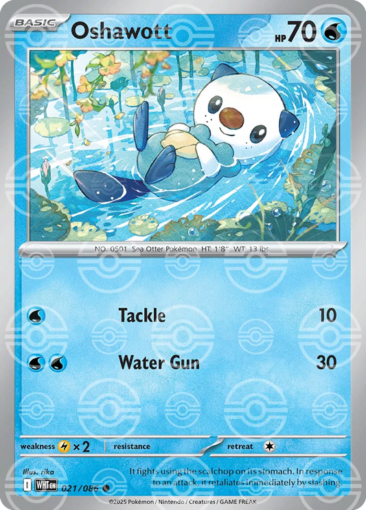 Oshawott (Poke Ball Pattern) (021/086) (WHT)