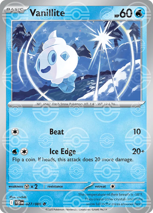 Vanillite (Poke Ball Pattern) (027/086) (WHT)