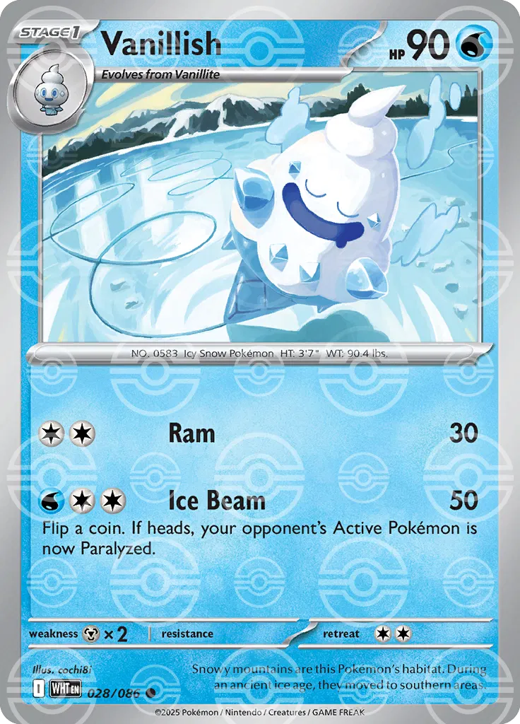 Vanillish (Poke Ball Pattern) (028/086) (WHT)
