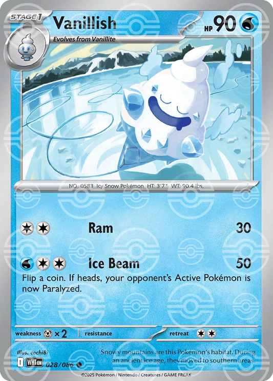 Vanillish (Poke Ball Pattern) (028/086) (WHT)