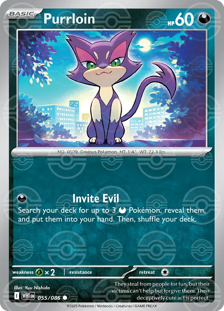 Purrloin (Poke Ball Pattern) (055/086) (WHT)