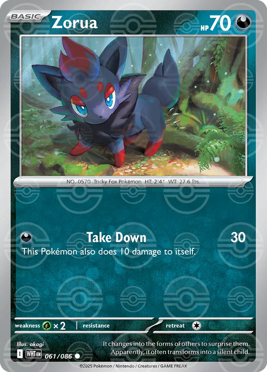 Zorua (Poke Ball Pattern) (061/086) (WHT)