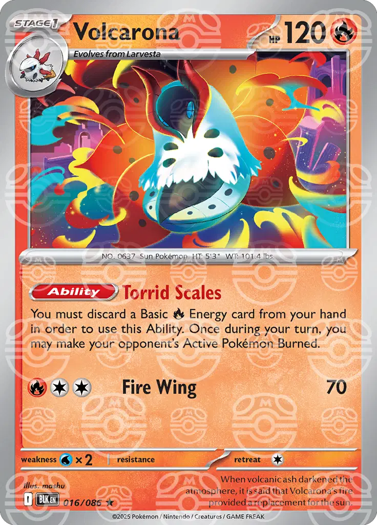 Volcarona (Master Ball Pattern) (016/086) (BLK)