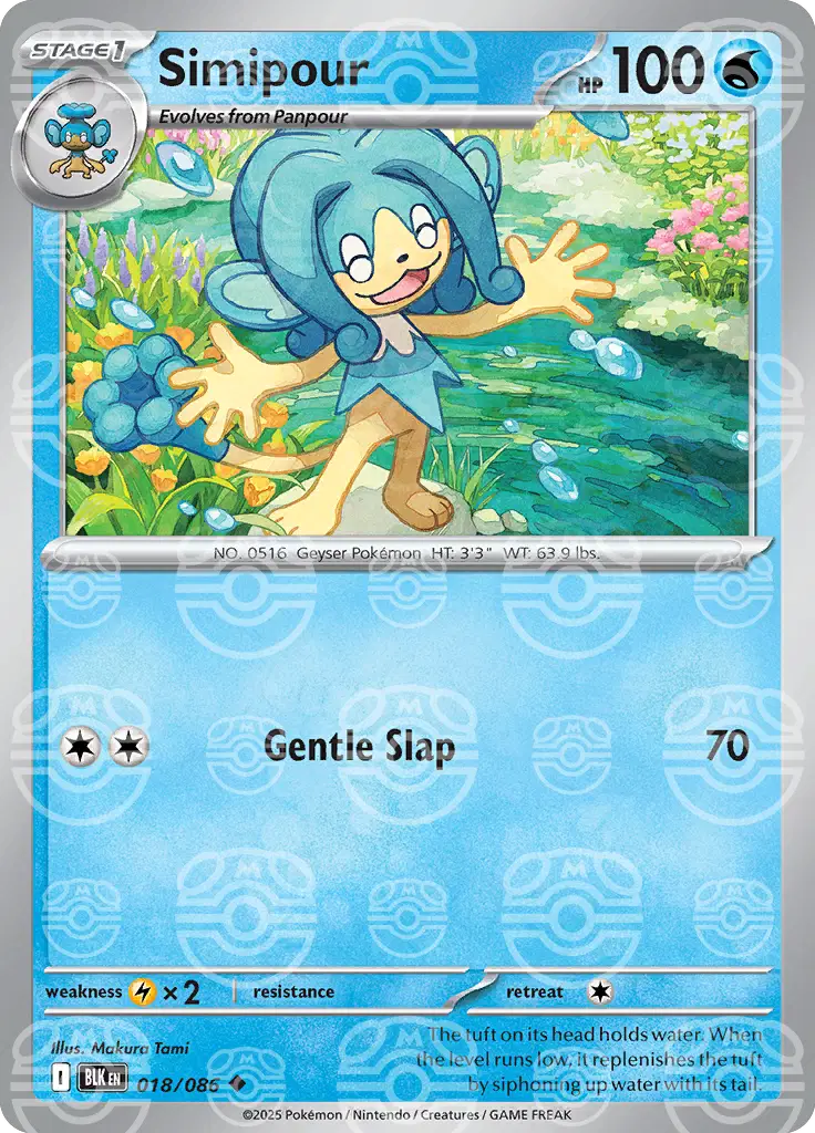 Simipour (Master Ball Pattern) (018/086) (BLK)