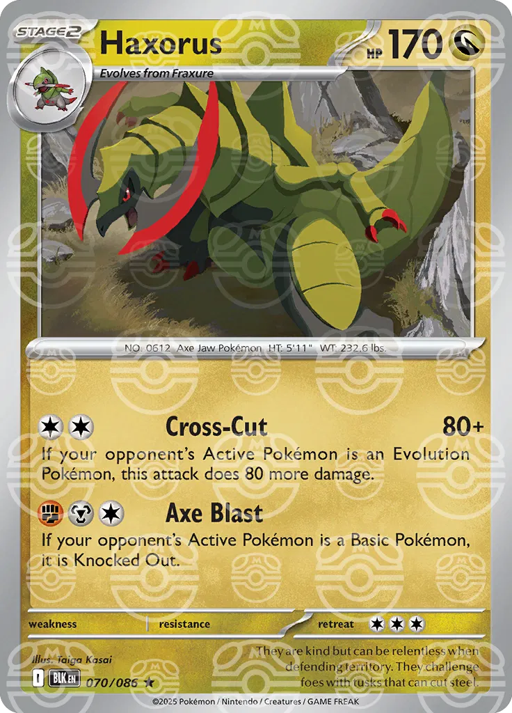 Haxorus (Master Ball Pattern) (070/086) (BLK)