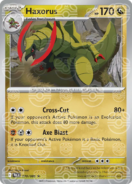 Haxorus (Master Ball Pattern) (070/086) (BLK)