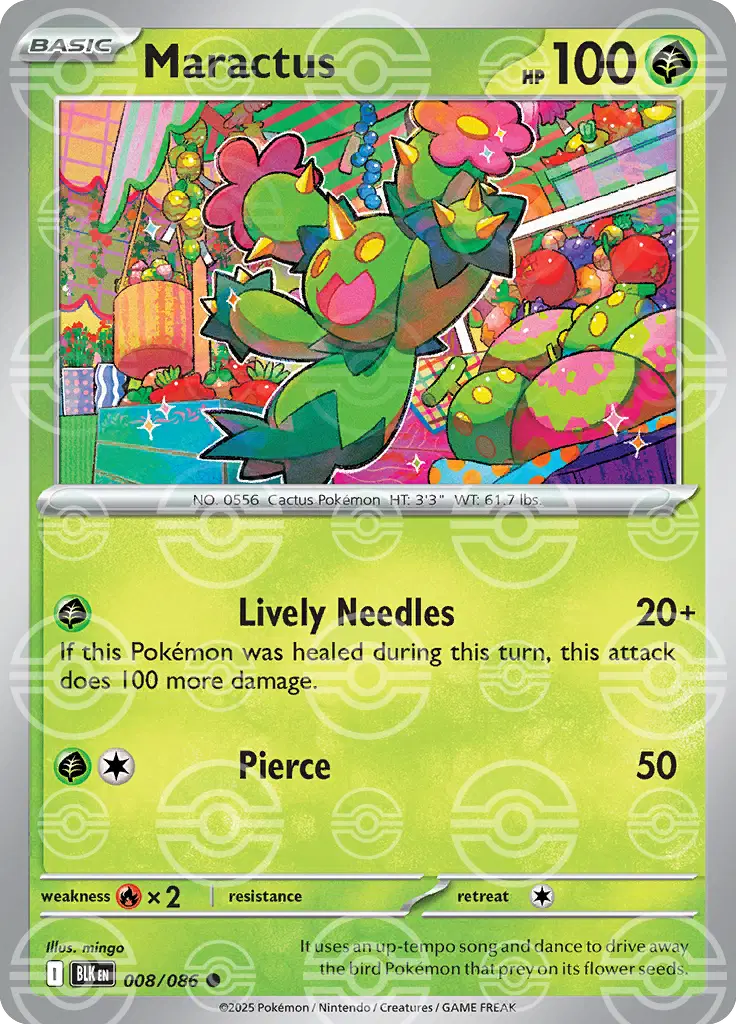 Maractus (Poke Ball Pattern) (008/086) (BLK)