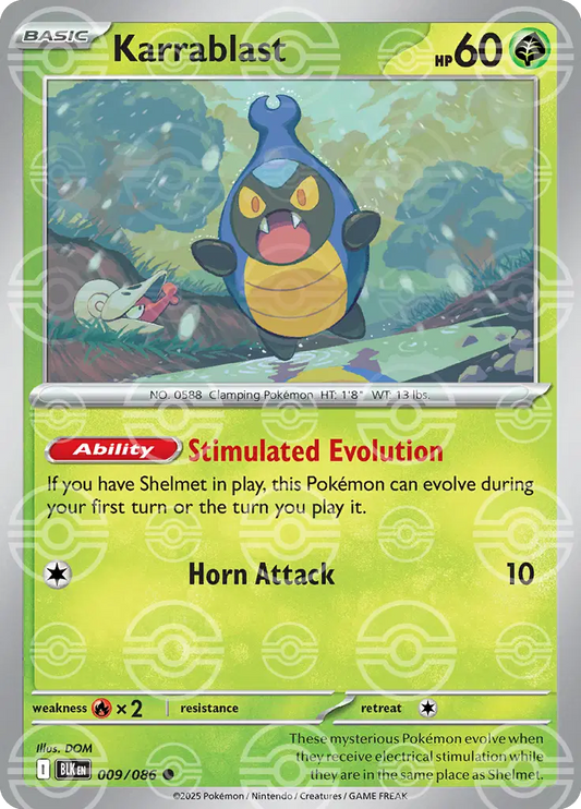 Karrablast (Poke Ball Pattern) (009/086) (BLK)