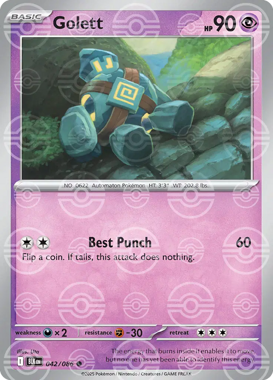Golett (Poke Ball Pattern) (042/086) (BLK)