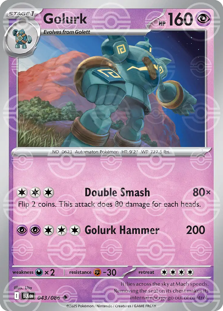 Golurk (Poke Ball Pattern) (043/086) (BLK)