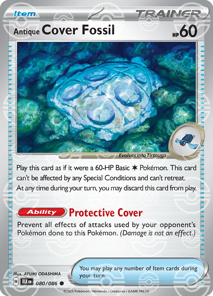 Antique Cover Fossil (Poke Ball Pattern) (080/086) (BLK)