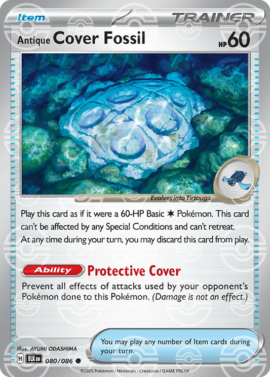 Antique Cover Fossil (Poke Ball Pattern) (080/086) (BLK)