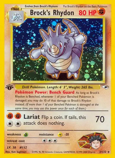 Brock's Rhydon (Holo) 2/132 - DMG