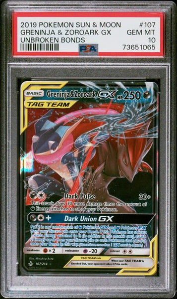 ポケモンカードゲーム GRENINJA & ZOROARK GX PSA10 2019 Greninja & Zoroark GX PSA 10 SA - カルドバ