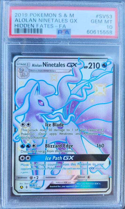 Alolan Ninetales GX PSA 10