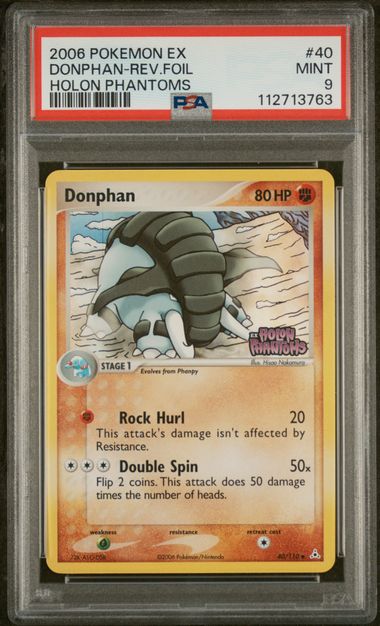 DONPHAN-REV.FOIL HOLON PHANTOMS 2006 POKEMON EX HOLON PHANTOMS PSA MINT 9