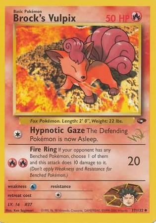 Brock's Vulpix (W Stamp) 37/132 - NM