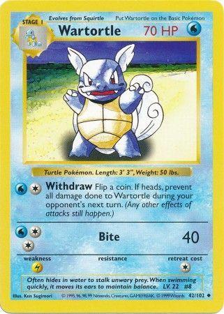 Wartortle (Shadowless) 42/102 - HP