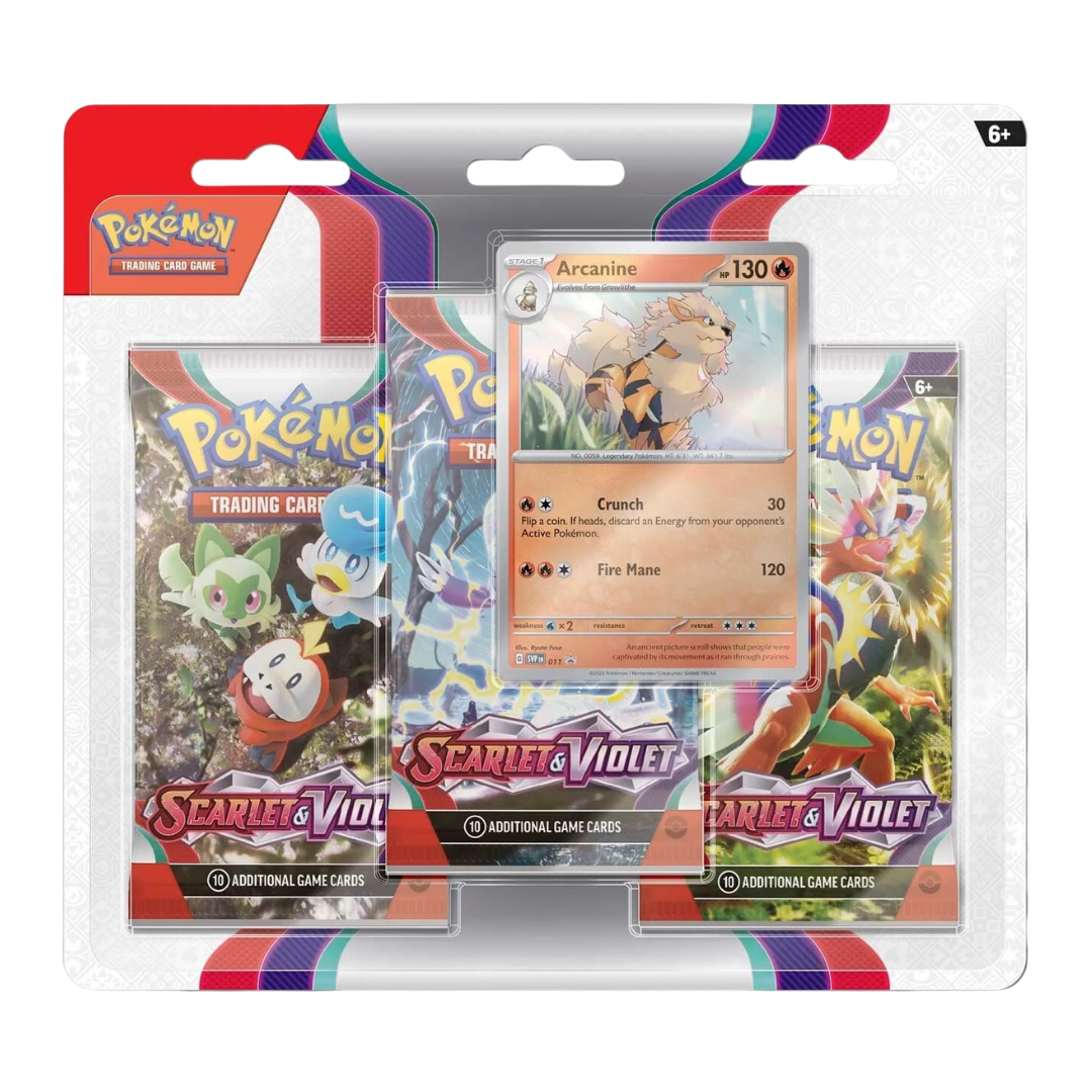 Scarlet & Violet 3 Pack Blister [Arcanine]
