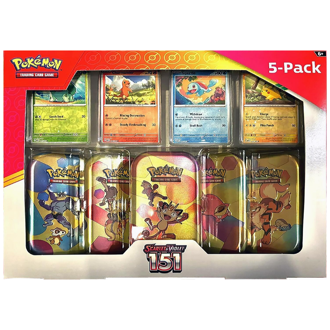 Costco Pokemon Scarlet & Violet 151 Mini Tin 5-pack (Meowth)